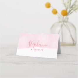 Abstracte aquarel Blush roze plaats kaart Plaatskaartje