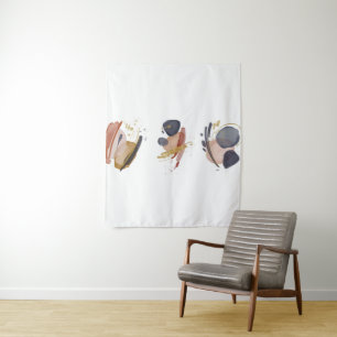 Abstracte aquarel elementen wandkleed