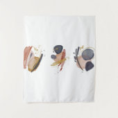 Abstracte aquarel elementen wandkleed (Voorkant)