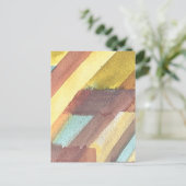 Abstracte Aquarel Geometrische Achtergrond Briefkaart (Staand voorkant)