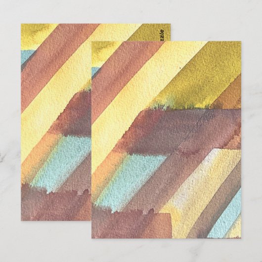 Abstracte Aquarel Geometrische Achtergrond Briefkaart (Voorkant / Achterkant)