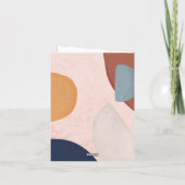 Abstracte Aquarel Geschilderde Vormen Boho Foto Feestdagen Kaart (Achterkant)