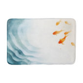 Abstracte Aquarel Koi Vis Sereniteit Badmat (Voorkant)