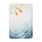Abstracte Aquarel Koi Vis Sereniteit Badmat (Voorkant Verticaal)