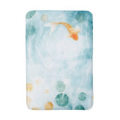 Abstracte Aquarel Koi Vis Sereniteit Badmat (Voorkant Verticaal)