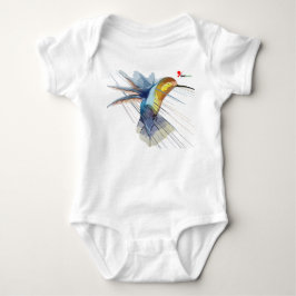 Abstracte Aquarel Kolibrie Artistieke Baby Body Romper