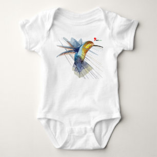 Abstracte Aquarel Kolibrie Artistieke Baby Body Romper