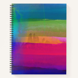 Abstracte Aquarel Regenboogkleuren  Notitieboek