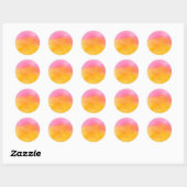 Abstracte Aquarel Zachte Achtergrond Ronde Sticker (Vel)