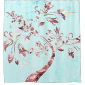 Abstracte aquavogel met douwergordijn douchegordijn (Voorkant)