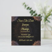 Abstracte Arabische Kunst Trouwdag Kaart (Staand voorkant)