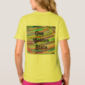 abstracte arcering in de donkere regenboog t-shirt (Achterkant)