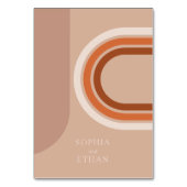 Abstracte Arch Beige Tabelnummers Kaart (Achterkant)