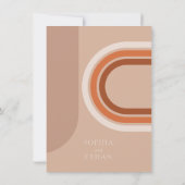 Abstracte Arch Wedding Invitation Boho Kaart (Achterkant)