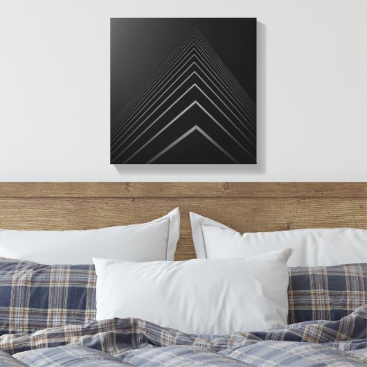 Abstracte architectuur canvas afdruk (Insitu (Slaapkamer))