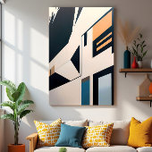 Abstracte architectuur canvas afdruk
