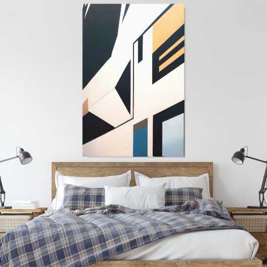 Abstracte architectuur canvas afdruk (Insitu (Slaapkamer))