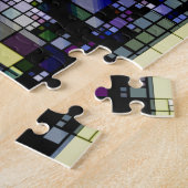 Abstracte architectuur City Scape Blues Legpuzzel (Zijkant)