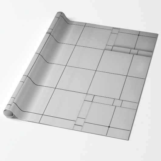 Abstracte architectuur hedendaags cadeaupapier (Uitgerold)