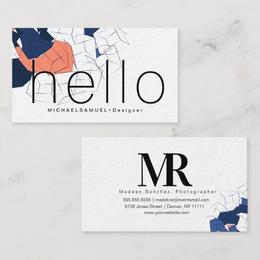 Abstracte Architectuur Home Fotografie Ontwerper Visitekaartje (Voorkant / Achterkant)