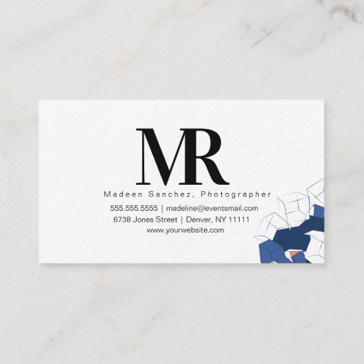 Abstracte Architectuur Home Fotografie Ontwerper Visitekaartje (Achterkant)