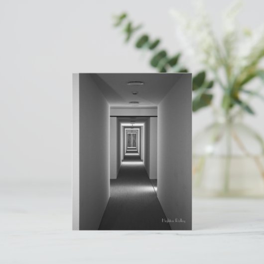 Abstracte architectuurkunst uitnodiging briefkaart (Staand voorkant)