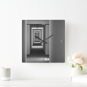 Abstracte architectuurkunst vierkante klok (Huis)