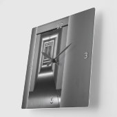 Abstracte architectuurkunst vierkante klok (Hoek)