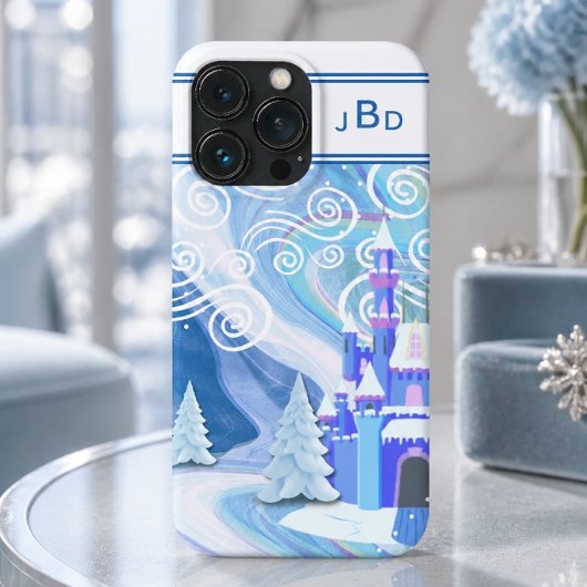 Abstracte Arctische Lucht Monogram Case-Mate iPhone Case