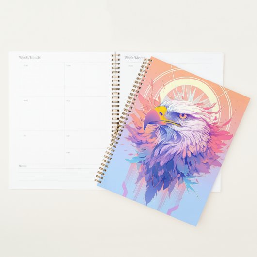 Abstracte arend met felle kleuren planner (Display)