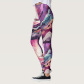 Abstracte aria: wervelende zonsondergang Leggings (Links)