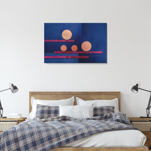 Abstracte Art 006 Uitgerekte Canvas Print (Insitu (Slaapkamer))