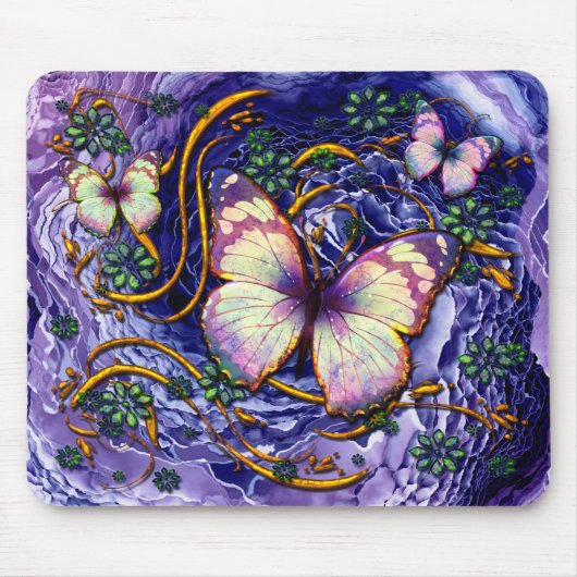 Abstracte art. 115 & Butterfly Option Mousepad Muismat (Voorkant)