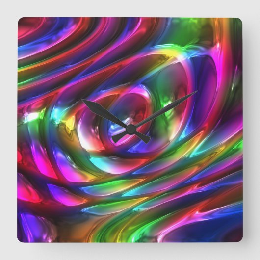 Abstracte art. 14-klok vierkante klok (Voorkant)