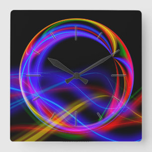 Abstracte art. 170-klok vierkante klok