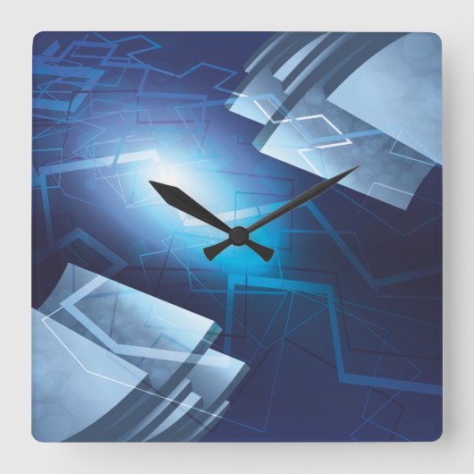 Abstracte art. 1-klok vierkante klok (Voorkant)