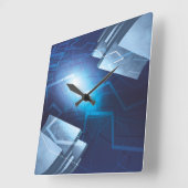 Abstracte art. 1-klok vierkante klok (Hoek)