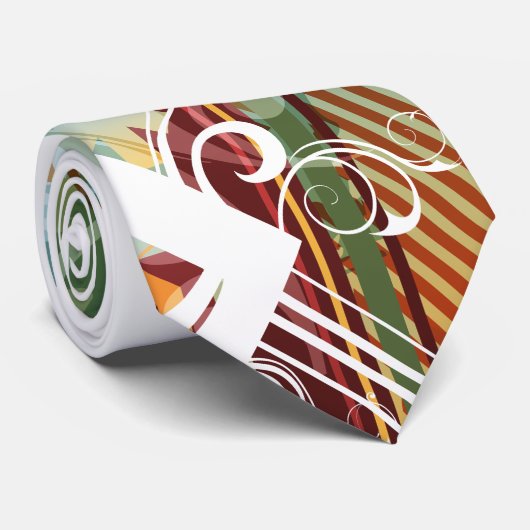 Abstracte art 28 Stropdas (Opgerold)