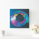 Abstracte art. 2-klok vierkante klok (Huis)