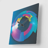 Abstracte art. 2-klok vierkante klok (Hoek)