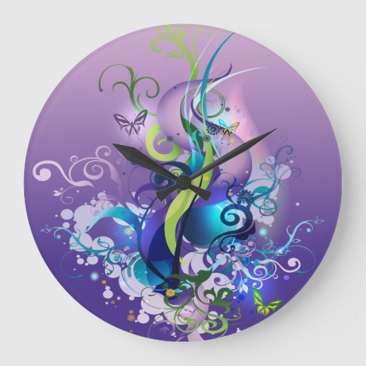 Abstracte art. 35-klok grote klok (Voorkant)