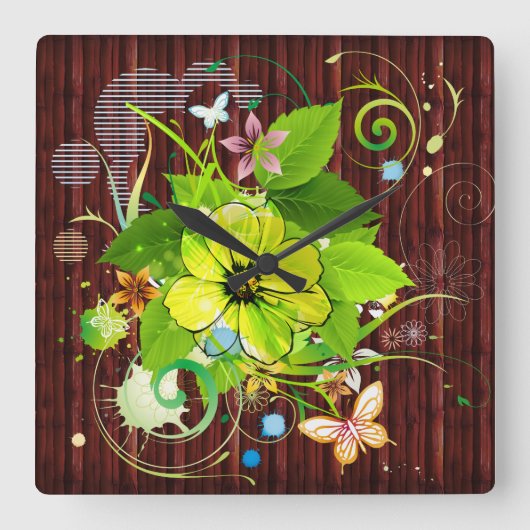 Abstracte art. 36-klok vierkante klok (Voorkant)