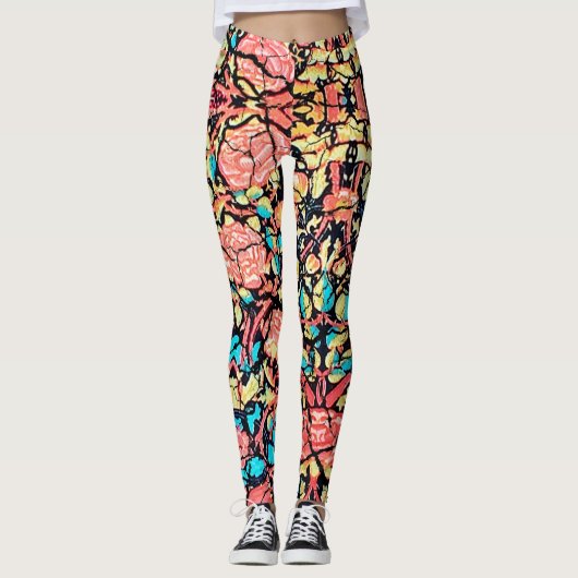Abstracte Art 802 Leggings (Voorkant)