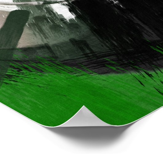 Abstracte Art. 8 Billiards Ball Poster (Hoek)