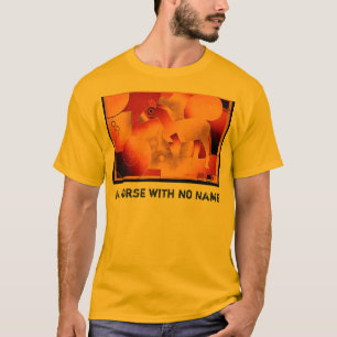 Abstracte ART - A HORSE - bruin sinaasappel T-shirt