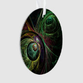Abstracte Art Acrylcirkel ooglens Ornament (voorkant)