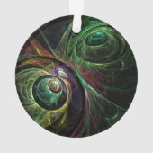 Abstracte Art Acrylcirkel ooglens Ornament (achterkant)