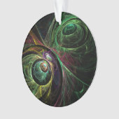 Abstracte Art Acrylcirkel ooglens Ornament (voorkant)