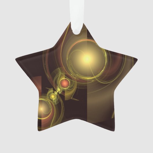 Abstracte Art Acrylic Star met intieme verbinding Ornament (voorkant)