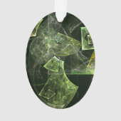 Abstracte Art Acrylovaal met twisted Balance Ornament (achterkant)